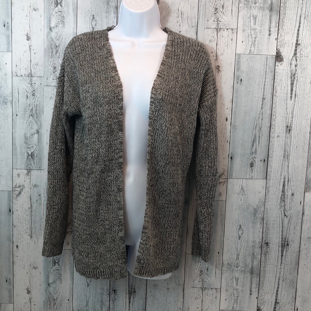 Cloud Chaser Open Front Metallic Cardigan NWT Girls L